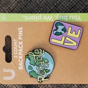 Recycle Love The World Pin Set New Brooch